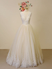 Champagner Hochzeitskleid Spitze Applique Tüll Brautkleid bodenlangen a-Linie Sicke Illusion zurück Luxus Brautkleid zu stürzen