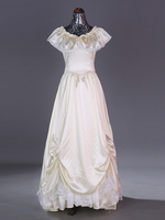 Champagner Retro Kostüme Damen Plissee Spitze Polyester Marie Antoinette Kostüm Set Kleid Retro Vintage Kleidung