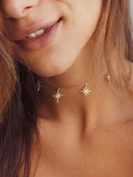 Charm Choker Halskette Strass Anhänger Halskette mit Stern