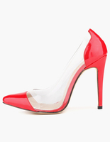 Charmante Stiletto Heel Patent PU Damen-Spitzen-Stulpen