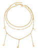 Chic Goldene Halskette Metalllegierung Sternform Anhänger Ketten Halskette Frauen Schmuck