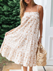 Chiffon Beach Dress Übergroße Cami Straps Sommerkleid