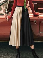 Chiffon Faltenrock Two Tone Women Swing Skirt