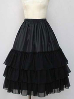 Chiffon Lolita Petticoat Rüschenfaltenunterrock mit Falten