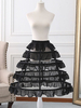 Chiffon Lolita Petticoats Rüschen Krinoline Schwarz Lolita Unterrock verstellbar