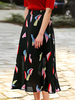 Chiffon Rock Print Freizeitrock für Frauen
