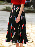 Chiffon Rock Print Freizeitrock für Frauen