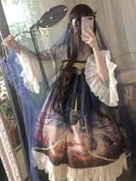 Chinesische Art Lolita JSK Kleid Kyuubi Kitsune Higanbana Lolita Pullover Röcke