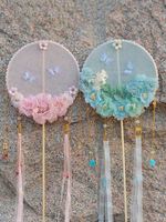 Chinesische Art Lolita lockert weiches rosa Blumen-Band-Schmetterlings-Muster auf