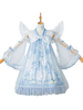 Chinesische Art Lolita OP Kleid Baby Blue Cloud Dreamland Lolita Einteilige Kleider