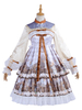 Chinesische Art Lolita OP Kleid Kreuz Lilie Skelettdruck Qi Lolita Einteilige Kleider
