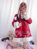 Chinesischen Stil Lolita Mantel Quaste Stickerei pelzigen zwei Ton Lolita Wintermantel