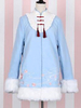 Chinesischen Stil Lolita Mäntel Hellhimmelblau Fransen Bestickter Synthetikmantel Winter Lolita Outwears
