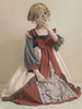 Chinesischen Stil Lolita OP Kleid neun Schwanz Fox gedruckt Spitze mit langen Ärmeln Han Lolita One Piece Kleider