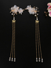 Chinesischer Stil Lolita Kopfschmuck Rosa Metall Fransen Blumen Sakura Muster Kopf Blumenzubehör Lolita Haarschmuck
