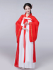 Chinesisches traditionelles Kostüm weibliches rotes Chiffon-Frauen-Hanfu-Kleid Alte Tang-Dynastie-Kleidung 3 Stück