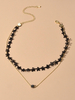 Choker Halsketten Schwarze Spitze Anhänger Halskette
