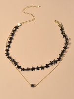 Choker Halsketten Schwarze Spitze Anhänger Halskette