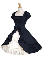 Classic Lolita Kleid OP zweifarbige Baumwolle Lolita einteiliges Kleid