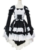 Classic Lolita OP Dress Rüschen Schwarz Langarm Lolita One Piece Dresses