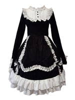 Classic Lolita OP Dress Rüschen Schwarz Rüschen Lolita One Piece Dresses