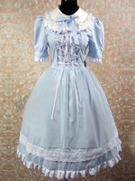 Classic Lolita OP Kleid Baby Blue Rüschen Lolita One Piece Kleider