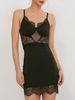Club Kleid Black Straps Neck Lace Ärmelloses Polyester rückenfreies sexy Kleid