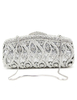 Clutch Handtaschen Hochzeit Glitter Silber Braut Geldbörsen Kette Armband luxuriöse Prom Abend Taschen