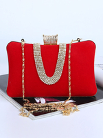 Clutch Taschen Braut Hochzeit Cord Strass Perlen Party Abend Handtaschen