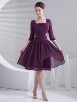 Cocktailkleid aus Chiffon in Dunkellila Kleider für Hochzeitsgäste