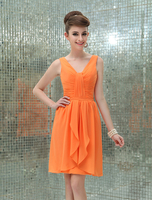 Cocktailkleid aus Chiffon in Orange