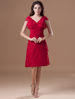 Cocktailkleid aus Chiffon in Rot