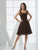 Cocktailkleid aus Chiffon in Schokolade-Farbe