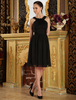 Cocktailkleid aus Chiffon in Schwarz