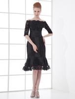 Cocktailkleid aus Organza in Schwarz