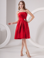 Cocktailkleid aus Satin in Rot