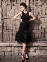 Cocktailkleid in Schwarz Kleider für Hochzeitsgäste Milanoo