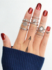 Cool 2021Ring 10 Stk Set Metall für Abend im schicken & modischen Style Strass 2021Ring