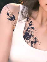 Corsage Tattoo Aufkleber Sexy Schlüsselbein Brust Kräuter Semi-permanent