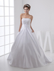 Corsagen Brautkleid aus Satin mit Deko-Applikation und Schleife in Weiß