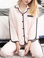 Cotton Loungewear Zweiteilige Sets Two Tone Women Nachtwäsche