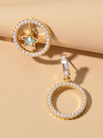 Creolen Nachahmung Perle Dekor Frauenschmuck
