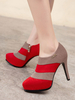 Damen Ankle Boots Micro Wildleder Upper Red Metal Details Pointed Toe Stiletto Damen Short Boots