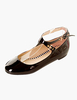 Damen Ballerinas Schwarz Runde Toe Criss Cross Flache Schuhe