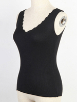 Damen Black Cami Top Straps Hals Polyester Backless Casual Camis