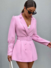 Damen Blazer Moderne Turndown Kragen Knöpfe Langarm Polyester Mäntel
