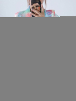 Damen Blazer Turndown Kragen Langarm Tie Dye Cotton Jacken