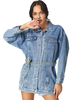 Damen Blue Denim Jacke Cowboy Polyester Long Spring Denim Jacke