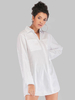 Damen Bluse Weiß Polyester Turndown Kragen Lässig Langarm Tops
