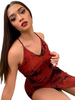 Damen Bodycon Kleider gedruckt Red Jewel Neck ausgeschnitten unregelmäßig sexy Cami Bleistiftkleid